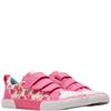 CLARKS KIDS STRAP CANVAS TRAINER - PINK